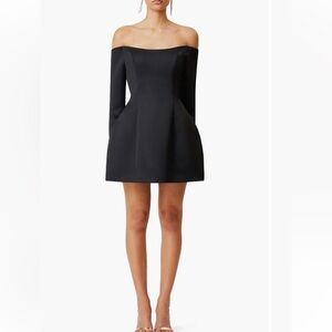 Elliatt Black Off-Shoulder Mini Dress